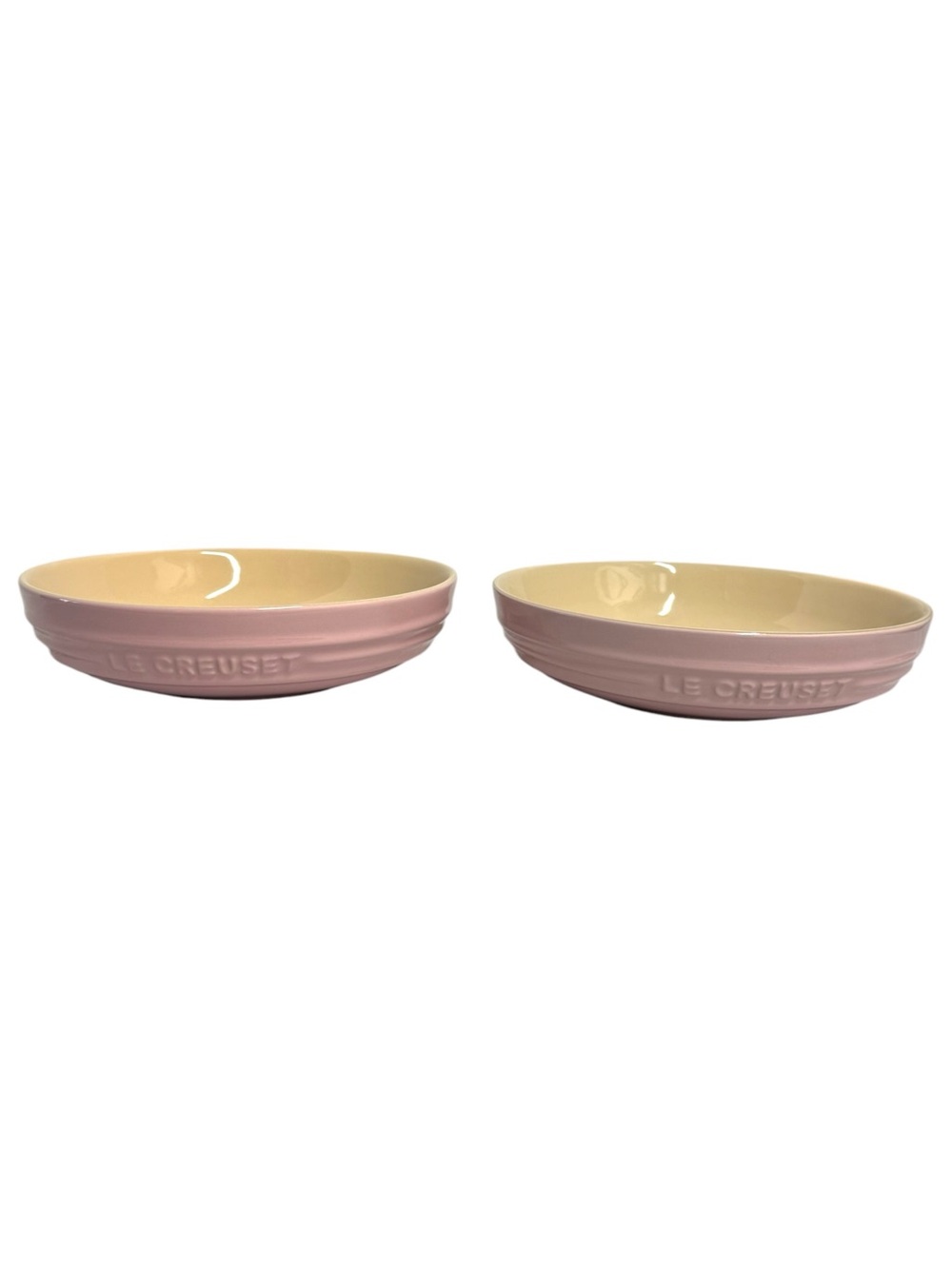 Le Creuset Pink Stoneware Pasta Bowls - Set of 2